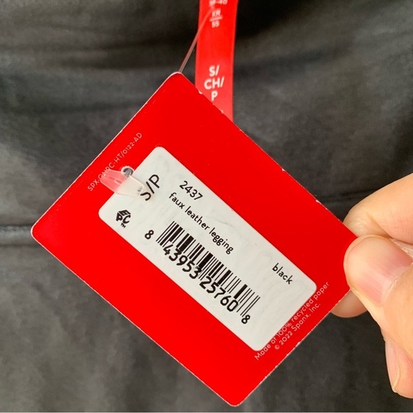 SPANX Faux Leather Leggings Sz S NWT - Picture 7 of 8